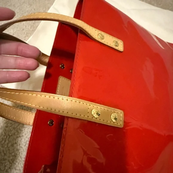Louis Vuitton Mini Red Vernis Tote Bag - Picture 7 of 13